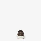 Male Female TIMELESS Domino Brown fabric low-tops