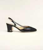 CELINE Slingbacks Goatskin & Grosgrain Black