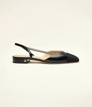 CHAENL Slingbacks Goatskin & Grosgrain Black