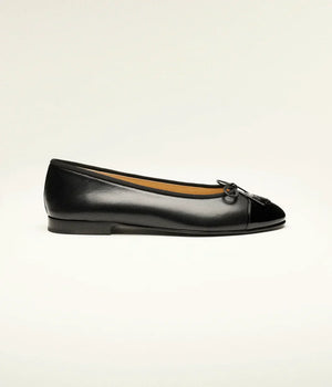 CHAENL Ballet flats Lambskin & Patent Calfskin  Black