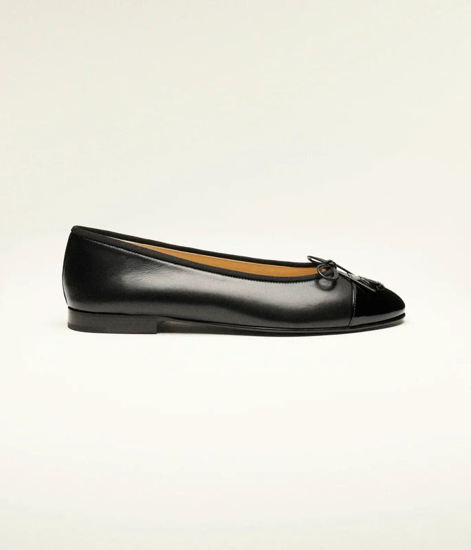CHAENL Ballet flats Lambskin & Patent Calfskin Black