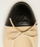 Ballet flats Lambskin  Beige & Black
