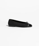 Ballet flats Cotton & Patent Calfskin Black