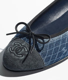 Ballet flats Denim Navy Blue & Dark Gray