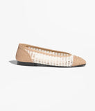 Ballet flats Raffia White & Beige