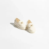 Moccasins   Lambskin  Ivory