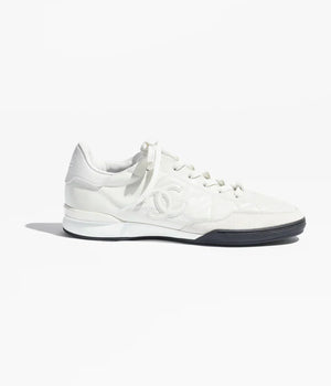 CHAENL Sneakers   Shiny Calfskin, Calfskin & Suede Calfskin  White