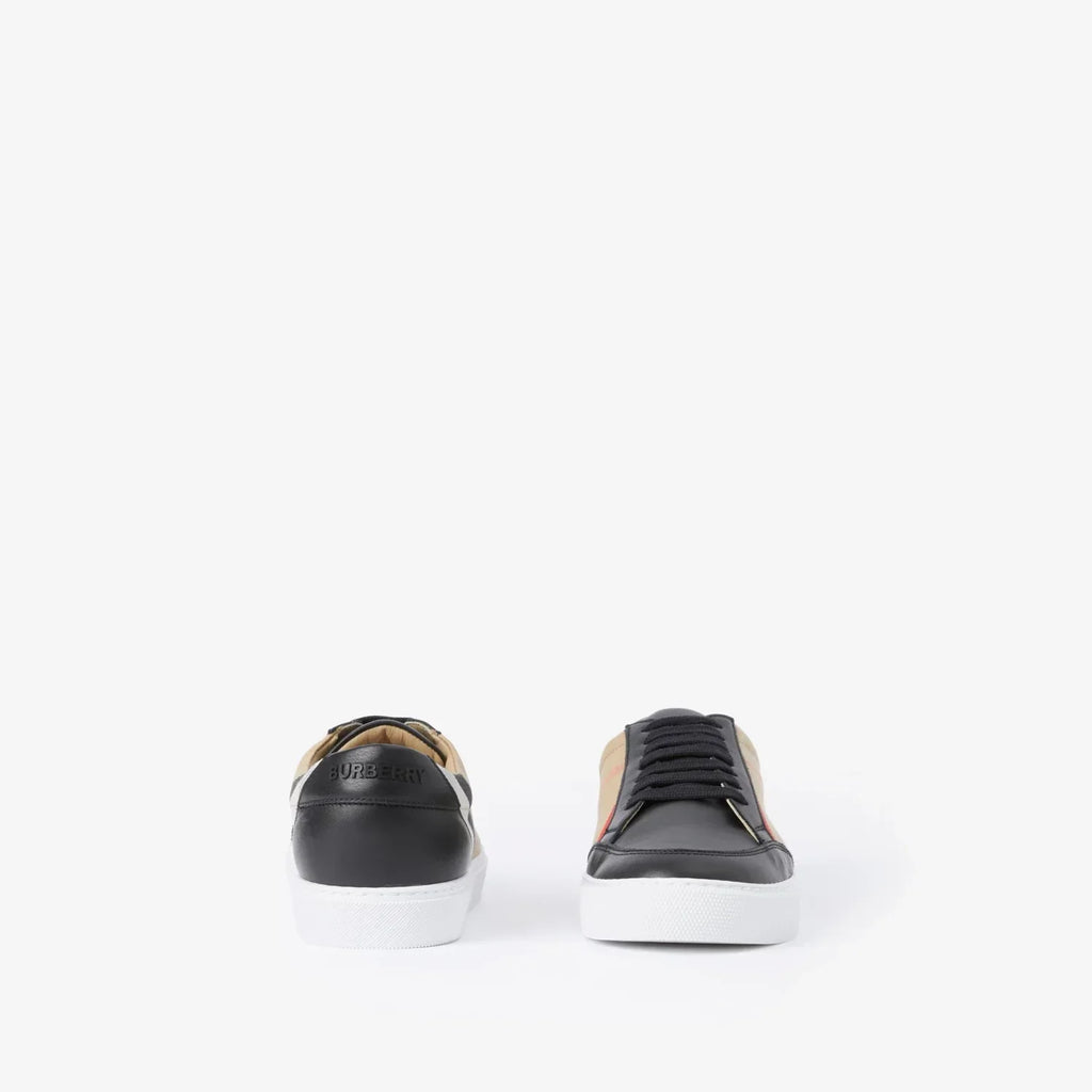 House Check and Leather Sneakers