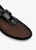 BALLET FLATS IN FISHNET black