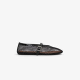 BALLET FLATS IN FISHNET black