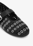 BALLET FLATS IN VIENNE LAMBSKIN WITH EYELETS