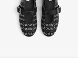 BALLET FLATS IN VIENNE LAMBSKIN WITH EYELETS