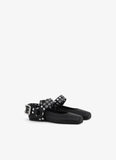 BIKER BALLET FLATS IN CALFSKIN