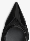 LE COEUR SLINGBACKS IN FISHNET BLACK