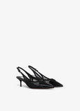 LE COEUR SLINGBACKS IN FISHNET BLACK