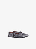 strass lambskin ballet flats