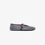 strass lambskin ballet flats