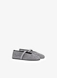 BALLET FLATS IN GLASS EYELET SUEDE GOATSKIN