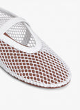 BALLET FLATS IN FISHNET white