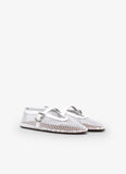 BALLET FLATS IN FISHNET white