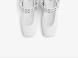 BIKER BALLET FLATS IN CALFSKIN