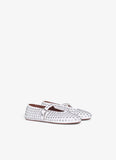strass lambskin ballet flats