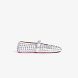 strass lambskin ballet flats