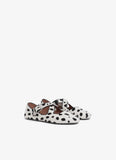 CRISS CROSS BALLET FLATS IN DOTS HAIRCALF spot