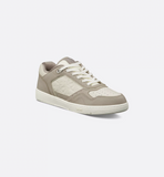 Beige and White Grained Calfskin B27 Uptown Low-Top Sneaker