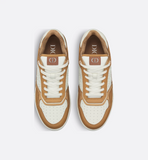 B27 Uptown Low-Top Sneaker Cognac and White Grained Calfskin