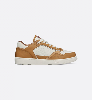   B27 Uptown Low-Top Sneaker Cognac and White Grained Calfskin