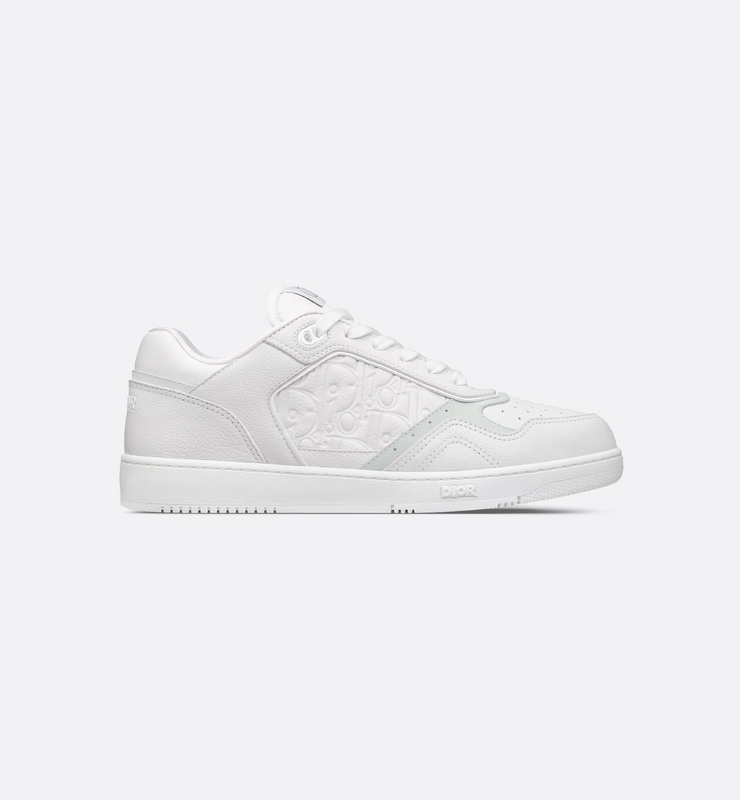 Sneaker White Grained Calfskin and White Gravity Leather