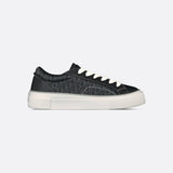 B33 Spin Sneaker Black Smooth Calfskin and   Oblique Jacquard