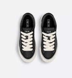 B33 Spin Sneaker Black Smooth Calfskin and Oblique Jacquard