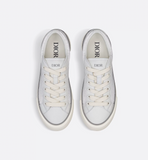 B33 Spin Sneaker White Smooth Calfskin and Oblique Jacquard