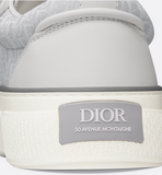 B33 Spin Sneaker White Smooth Calfskin and Oblique Jacquard