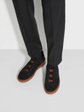 Men's Suede Triple Stitch  Sneakers black