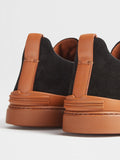 Men's Suede Triple Stitch  Sneakers black