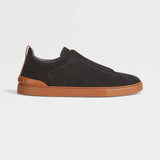 Men's Suede Triple Stitch  Sneakers black