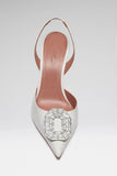 Camelia Sling 90 White Nappa