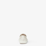 Male Female Domino White fabric low-tops