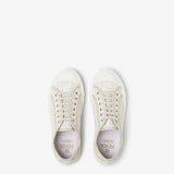 Male Female Domino White fabric low-tops