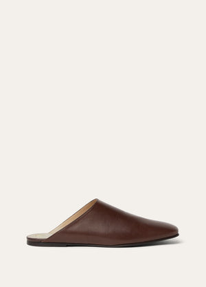 Loro piana Powder Brown Alba Flat Mule