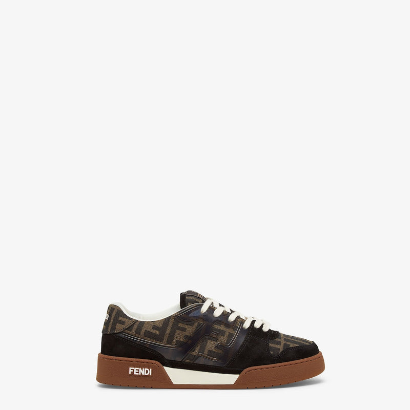 Fendi Male Female Match Canvas low-tops with black suede