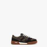 Fendi Male Female Match Canvas low-tops with black suede