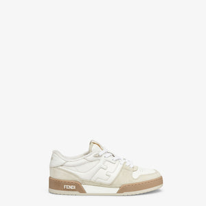 Male Female TIMELESS Fendi Match White suede low tops