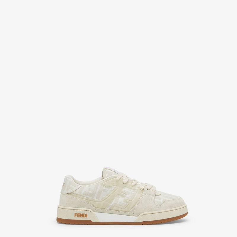 Fendi Male Female Match Canvas low-tops with white suede