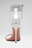 Giorgia Crystal Sandal 105 Silver Mirror white