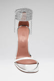 Giorgia Crystal Sandal 105 Silver Mirror white
