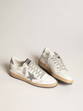 Women's Super-Star with silver heel tab and metal stud lettering